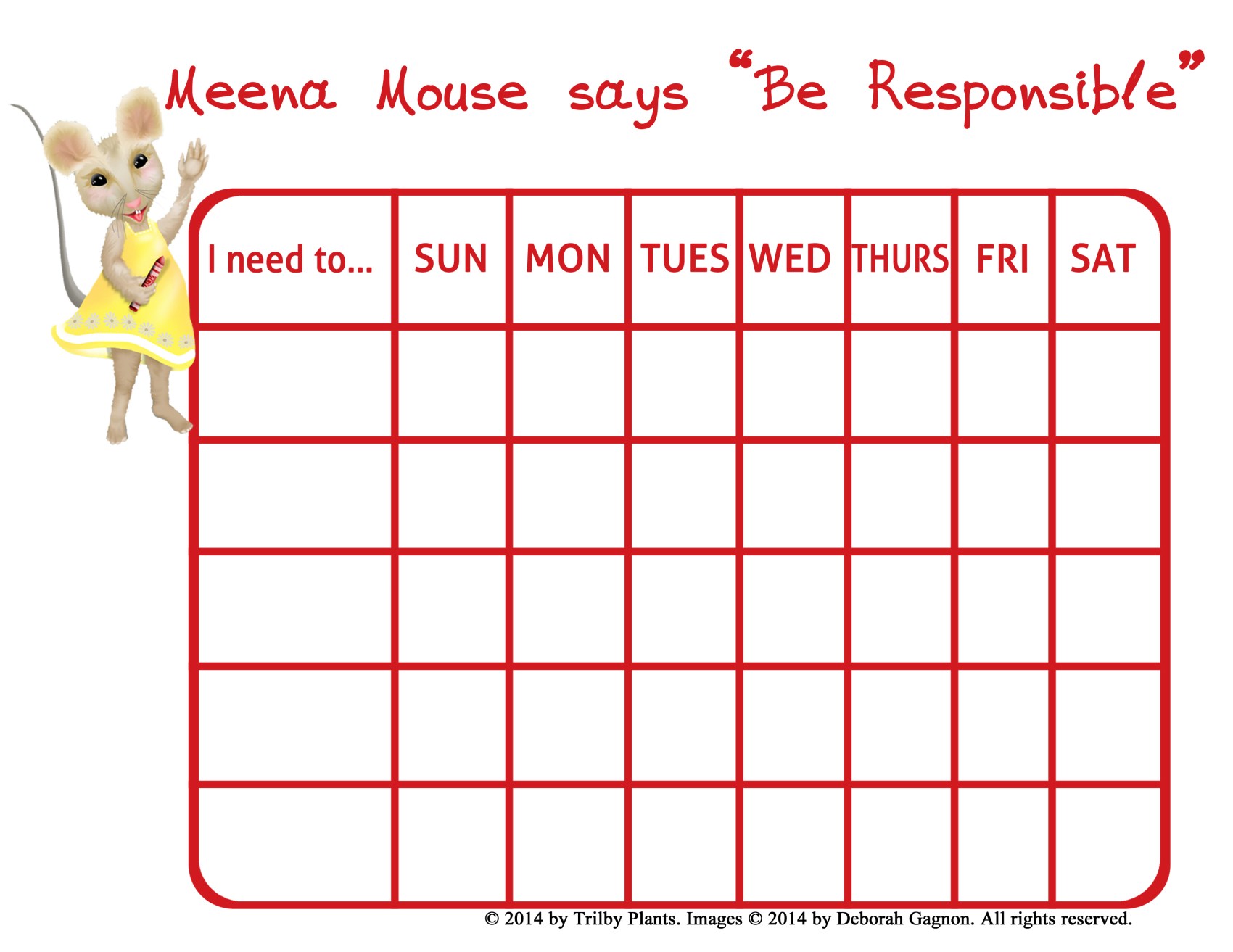 Trilby Plants, Meena Mouse, Children, Responsibility